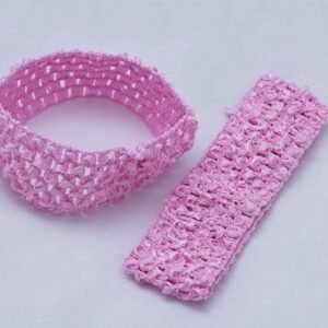 Pembe Fileli Çocuk Alın Saç Bandı 12 Adet 1995as