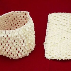 Fileli Krem Yetişkin Alın Saç Bandı 12 Adet 1999as