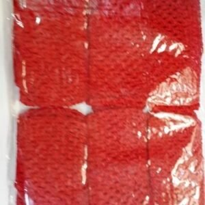 Fileli Kırmızı Yetişkin Saç Bandı 12 Adet 5074as