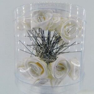 Simli Krem No 39 Gelin Başı Güllü Firkete Toka 36 Adet 2187as