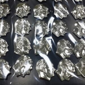 Gümüş Rengi Atatürk Yaka Rozeti 30 Adet 8456as