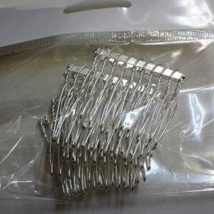 10 Dişli Gümüş Rengi Metal Tarak Toka 10 Adet 5585as