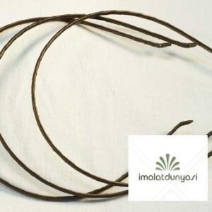 Kahverengi Saten Sargılı 3 mm Metal Taç 12 Adet 1879as