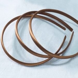 Saten Kumaş Kaplı Plastik Kahverengi Taç 12 Adet 1916as