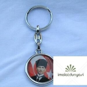 Krom Kalpaklı Atatürk Anahtarlık 404as