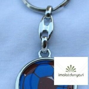 Krom Bordo Mavi Top Anahtarlık 383as