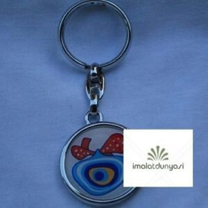 Krom Fiyonklu Nazar Anahtarlık 410as