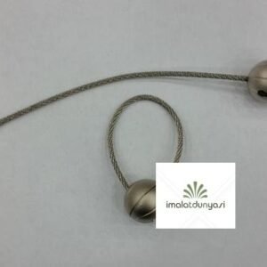 Krom Halatlı Top Halka Anahtarlık 116as