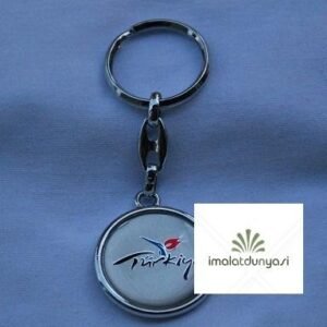 Krom Laleli Türkiye Anahtarlık 411as