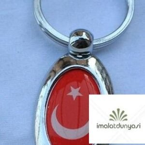Krom Oval Bayrak Anahtarlık 395as