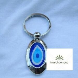 Krom Oval Nazar Anahtarlık 408as