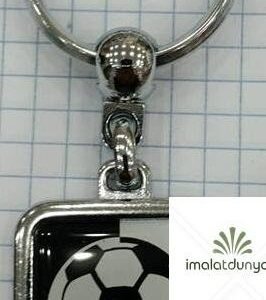 Krom Kare Siyah Beyaz Top Anahtarlık 420as