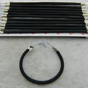 Siyah Kalın Lastikli Kancalı Toka 24 Adet 2267as