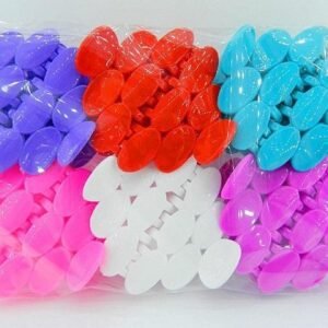 Büyük Boy Renkli Mandal Saç Tokası 12 Adet 2260as