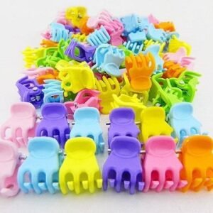 Renkli Mini Mandal Saç Tokası 100 Adet 2250as