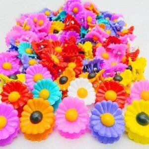 Mini Renkli Papatya Mandal Toka 100 Adet 2244as