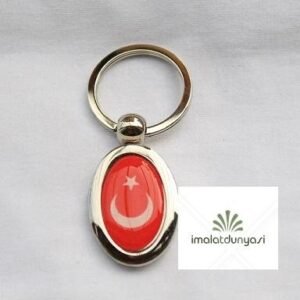 Metal Oval Bayrak Anahtarlık 727as