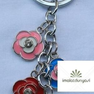 Metal Kabartma Çiçek Gül Salkım Anahtarlık 229as