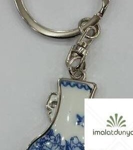 Metal Çinili Kulplu Vazo Anahtarlık 632as