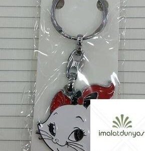 Metal Mineli Kedi Anahtarlık 658as