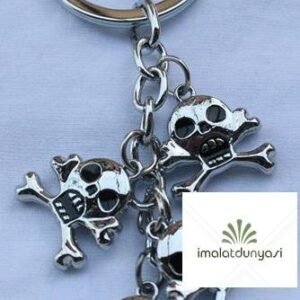 Metal Kurukafa Salkım Anahtarlık 226as