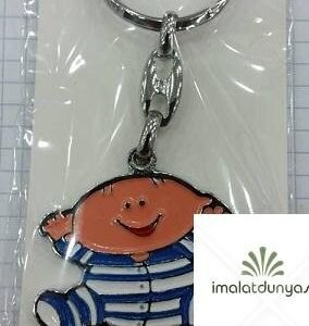 Metal Mineli Mavi Pijamalı Bebek Anahtarlık 686as