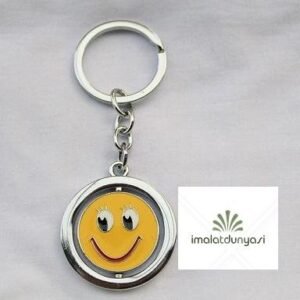 Metal Dönen Emoji Smile Anahtarlık 599as