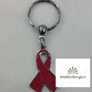 Metal Mineli Pembe Kurdele Anahtarlık 718as