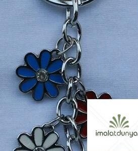Metal Taşlı Papatya Salkım Anahtarlık 234as