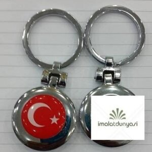 Metal Pusulalı Bayrak Anahtarlık 739as