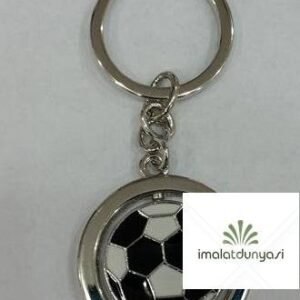 Metal Dönen Siyah Beyaz Top Anahtarlık 633as