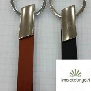 Kesik Metal Uçlu Deri Anahtarlık 572as