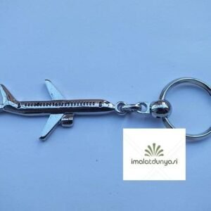 Metal 3 Boyutlu Yolcu Uçağı Anahtarlık 743as