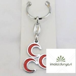 Mineli Metal Üç Hilal Anahtarlık 362as