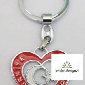 Mineli Metal Kalpli Türkiye Anahtarlık 373as