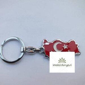 Mineli Metal Türkiye Harita Anahtarlık 376as
