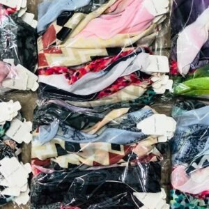 Renkli Desenli Boyun Fular Şal 50*50 cm 12 Adet 8297as