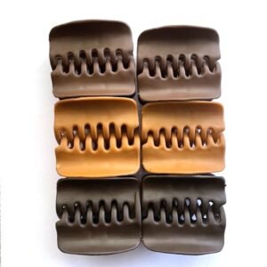 12 Adet Kahverengi Tonlarında Mandal Toka 6 Cm